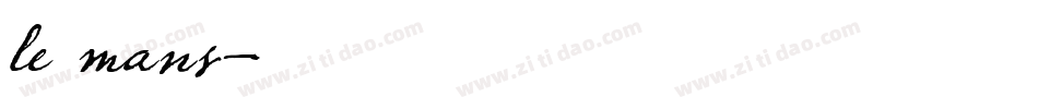 le mans字体转换